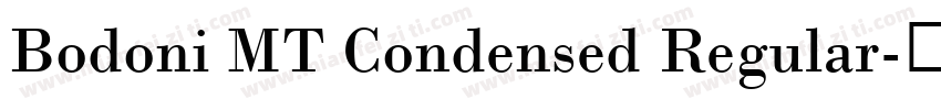Bodoni MT Condensed Regular字体转换